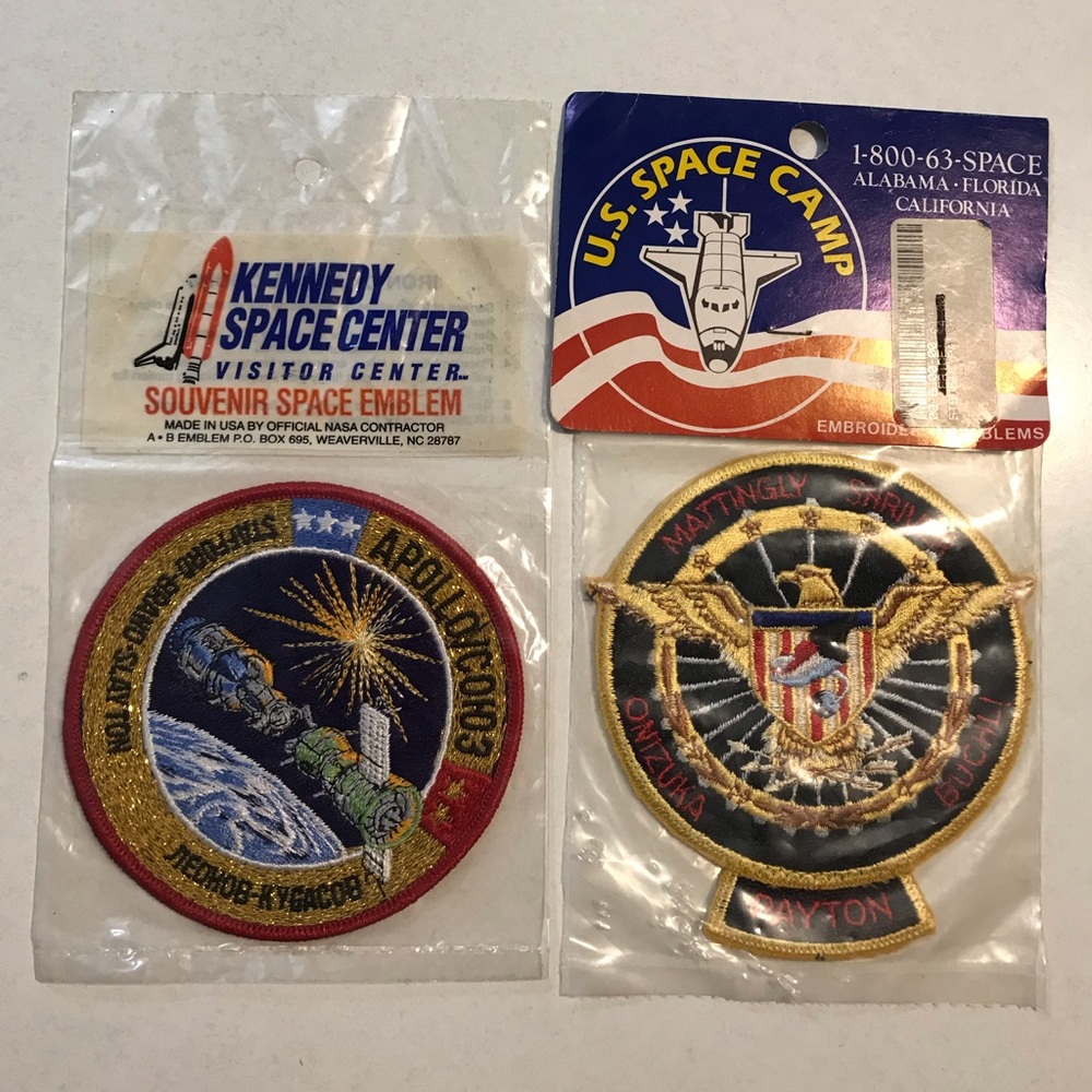 NWT Vtg NASA Embroidered Souvenir Emblems 4" dia